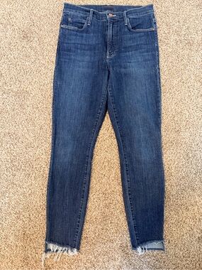 MOTHER High-Rise Cropped Skinny Jeans The Stunner Ankle Step One Fell Sweep Sz28
